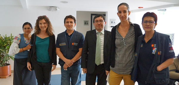 Representantes locales y de COCEMFE en la Feria de Empleo del Servicio de Integración Laboral de Ecuador