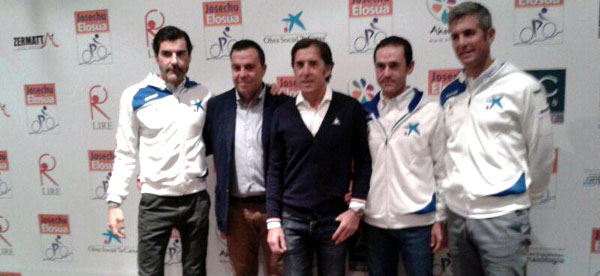 El ciclista Perico Delgado estuvo apoyando a Josechu en la presentación del proyecto
