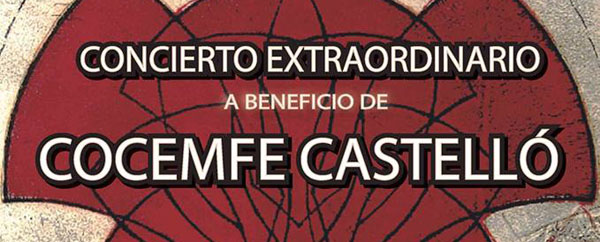 Cartel del concierto benéfico a favor de COCEMFE Castelló