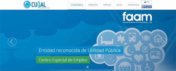 Página de inicio de la web cuidal.es