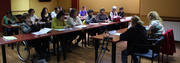 Mujeres con discapacidad durante una jornada