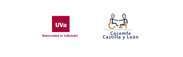 Logotipo de la Universidad de Valladolid y de COCEMFE Castilla y León