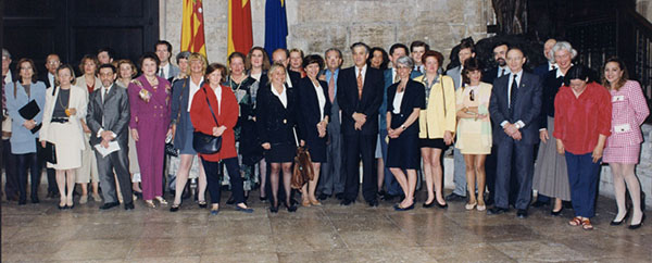 Firmantes del Acta de Constitución de la ICCCPO en el Palau Generalitat Valenciana el 1 de mayo de 1994