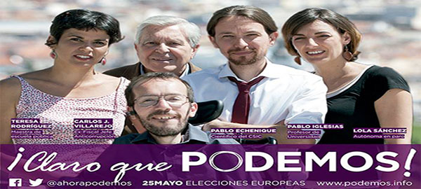 Cartel electoral de Podemos, partido político de Pablo Ehenique-Robba