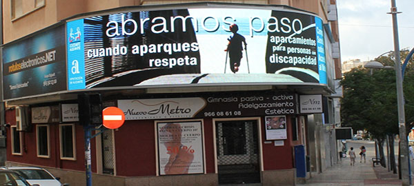 Pantalla Led de la campaña