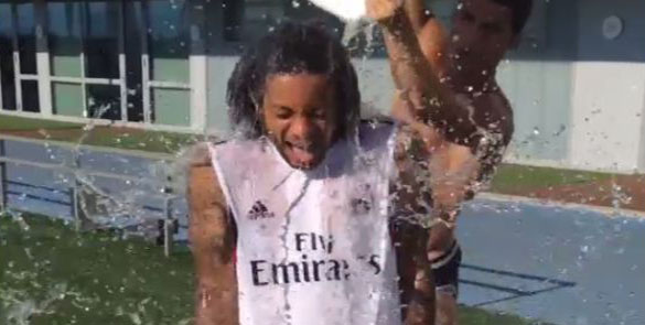 El jugador del Real Madrid, Marcelo, también se unió al reto