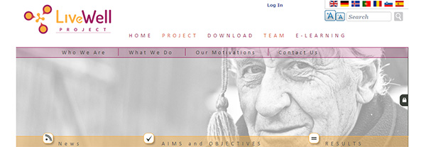 Página de inicio de la web