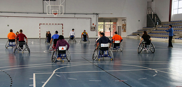 Momento del partido disputado por los alumnos