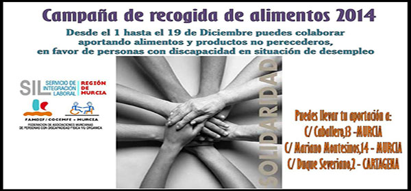 Cartel de la campaña de recogida