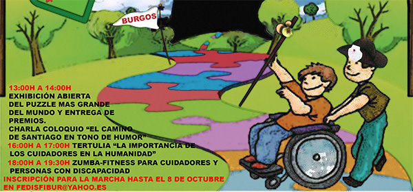 Cartel de la I Jornada Inclusiva para cuidadores y personas con discapacidad física