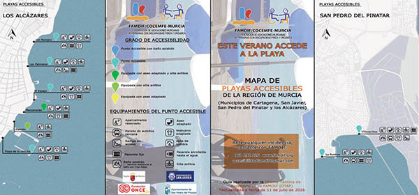 Mapa Playas accesibles murcia