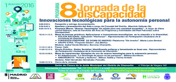 VIII Jornada de la Discapacidad “Innovaciones tecnológicas para la autonomía personal”