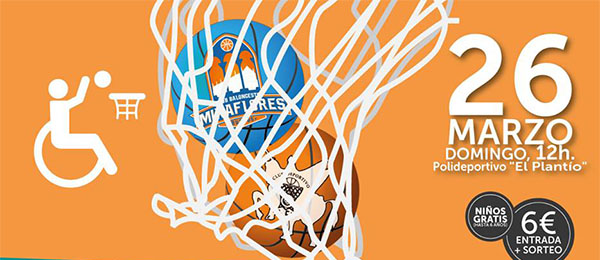 Partido de baloncesto en silla de ruedas solidario en el XX aniversario de Fedisfibur