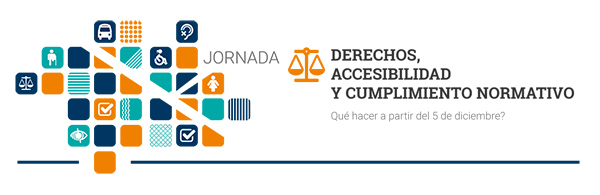 Cartel de la Jornada de COCEMFE Barcelona sobre las consecuencias del incumplimiento legal sobre accesibilidad
