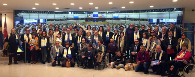 Delegación española en el “IV Parlamento Europeo de las Personas con Discapacidad” celebrado en Bruselas.