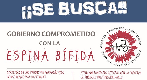 Cartel de Se Busca Gobierno Comprometido Con La Espina Bifida