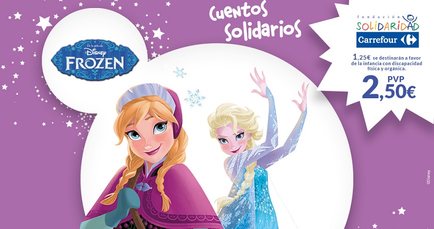 Imagen promocional de los cuentos solidarios de Diney, COCEMFE y Carrefour