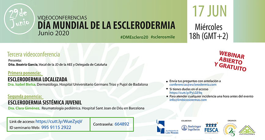 Webinars gratuitos sobre la esclerodermia con motivo del Día Mundial