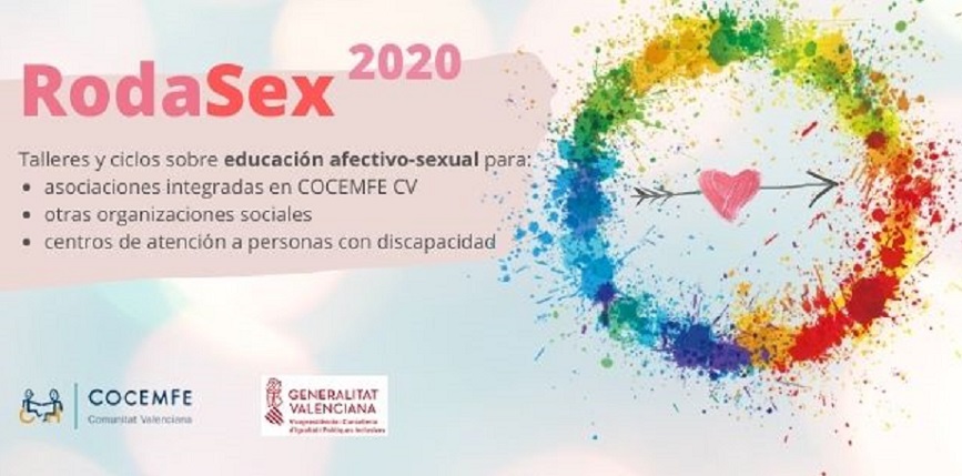 Cartel de los talleres y ciclos sobre educacion afectivo-sexual de COCEMFE CV