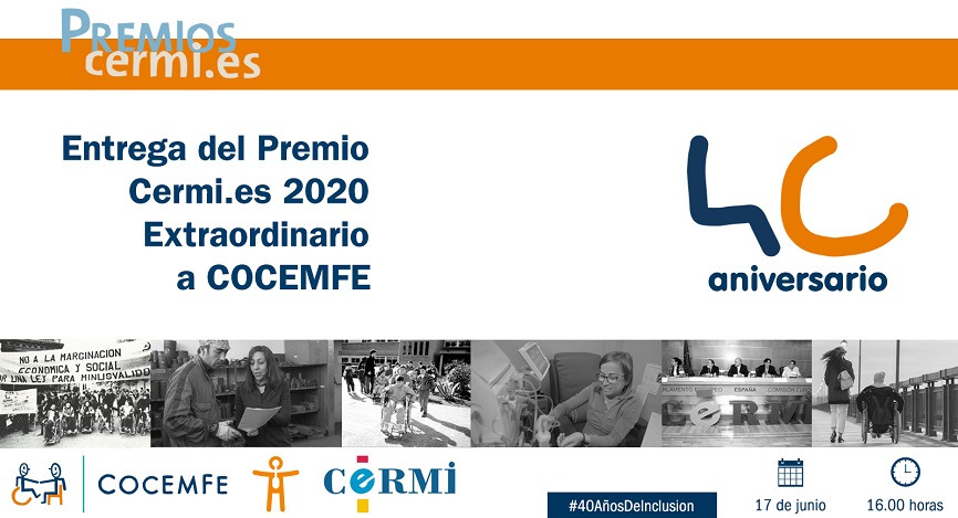 Imagen promocional de la entrega del Premio Extraordinario cermi.es