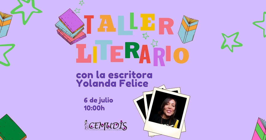 Imagen promocional del taller literario de CEMUDIS