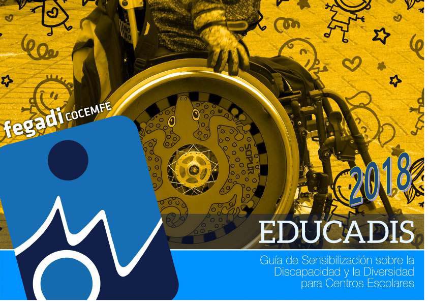 Portada: Guía de sensibilización sobre discapacidad para centros escolares Educadis.