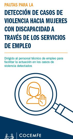 Portada: Pautas para la detección de casos de violencia hacia mujeres con discapacidad a través de los servicios de empleo