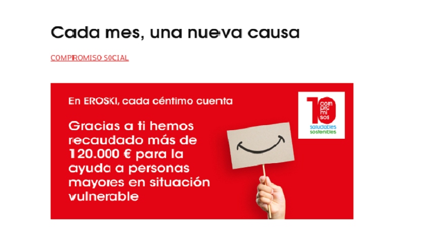 Banner campaña Céntimos Solidarios