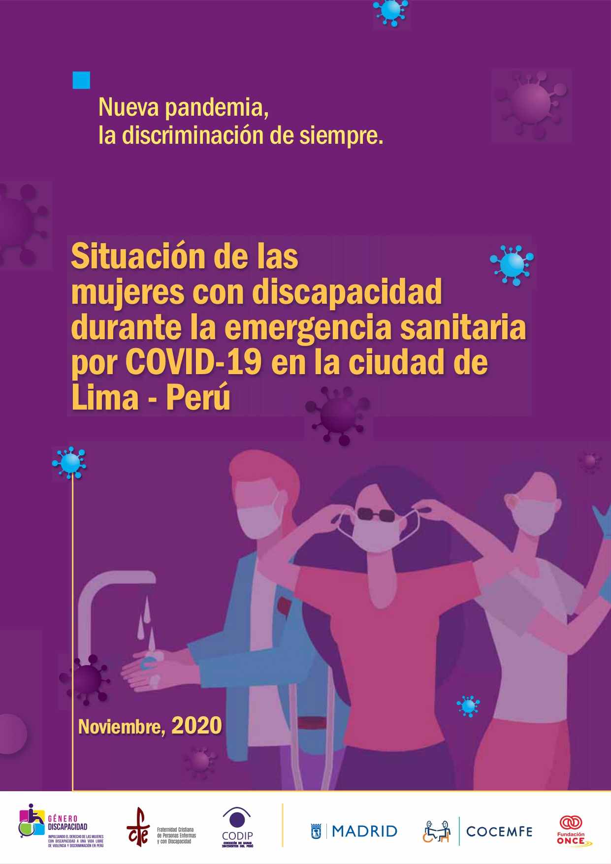 Portada del Estudio: Situación delas mujeres con discapacidad durante la emergencia sanitaria por COVID-19 en la ciudad de Lima-Perú