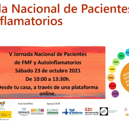 Cartel informativo de la V Jornada Nacional de Pacientes de FMF y Autoinflamatorios