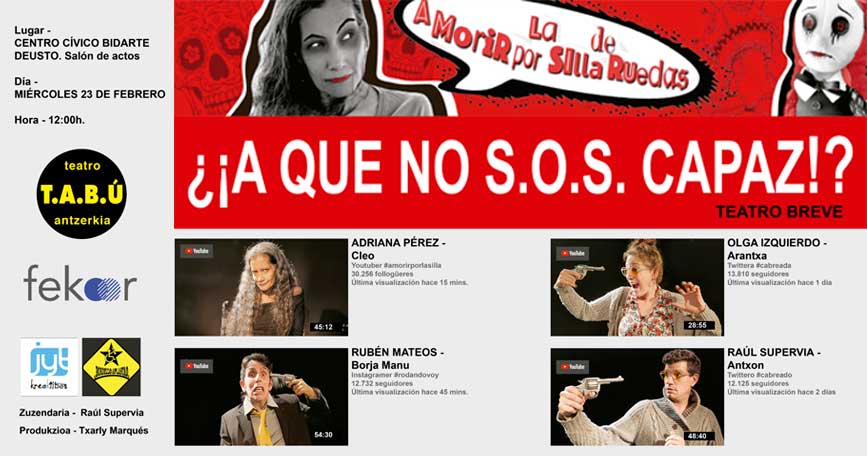 Cartel obra de teatro 'A morir por la silla de ruedas'