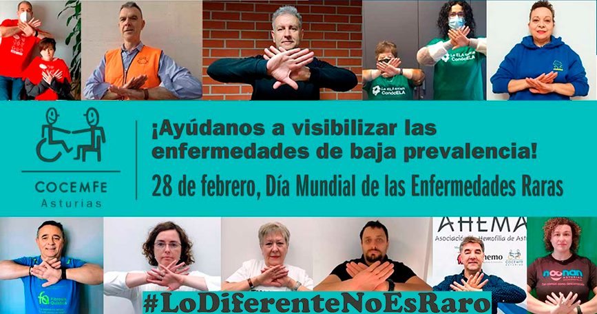 Campaña 'Lo Diferente No Es Raro' de COCEMFE Asturias.