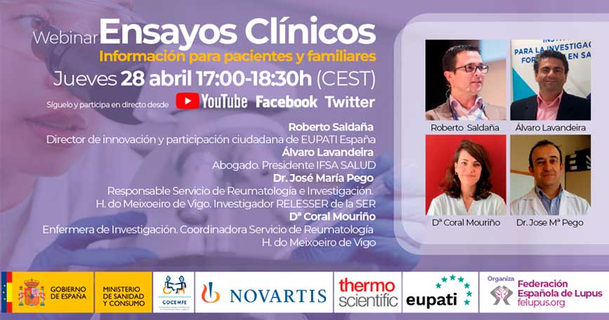 Webinar de FELUPUS para informar sobre los ensayos clínicos.