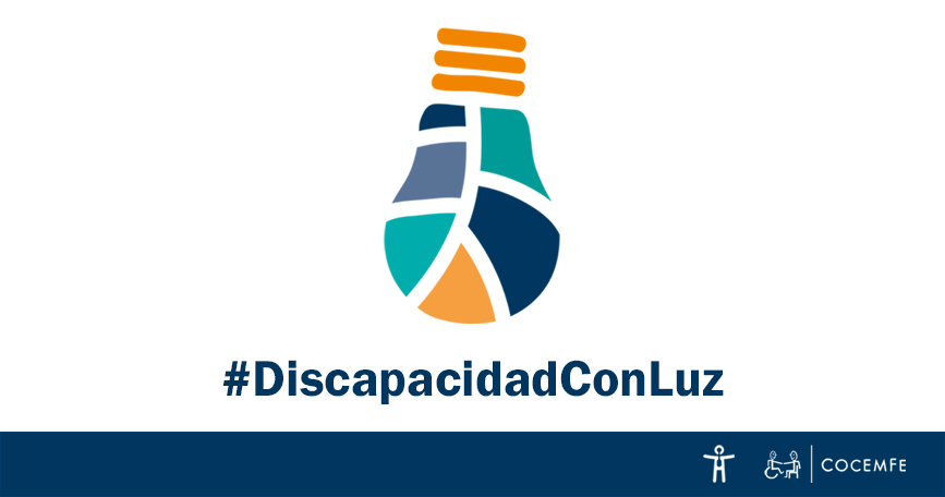 Imagen promocional de la campaña #DiscapacidadConLuz