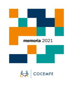 Portada de la Memoria de actividades de COCEMFE del año 2021