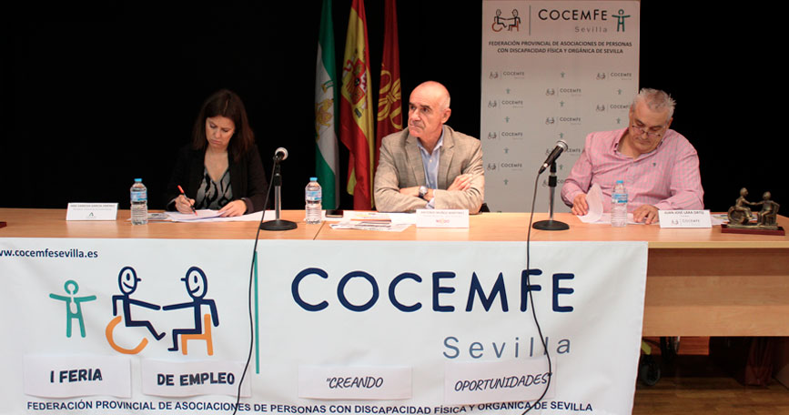 COCEMFE Sevilla celebra la I Feria de Empleo.