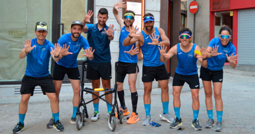 Grupo de deportistas que ha impulsado la iniciativa ‘Desafío Inmortales Vida’ a favor de la Federación de Ataxias de España (FEDAES).
