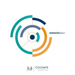 Memoria COCEMFE 2024 Portada de la Memoria COCEMFE 2024 con diseño gráfico corporativo y logotipo de COCEMFE.