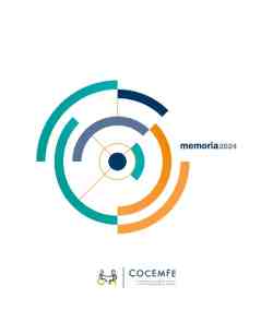 Diseño portada Memoria COCEMFE 2024 con logotipo