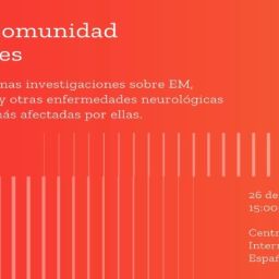 Cartel oficial del Día de la Comunidad de Pacientes de ECTRIMS 2025 con fecha, horario y lugar del evento en Barcelona y online