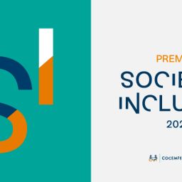 Cartel promocional de los Premios Sociedad Inclusiva 2026 de COCEMFE con el logotipo institucional.