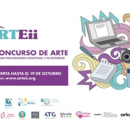Cartel de ARTEii 2025, concurso de arte inclusivo para personas con Enfermedad Inflamatoria Intestinal y su entorno.