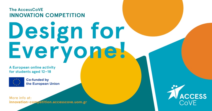 Jóvenes estudiantes colaborando en la Innovation Competition de AccessCoVE sobre accesibilidad e innovación.