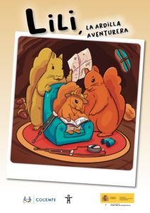 Portada del cuento infantil “Lili, la ardilla aventurera” de COCEMFE, protagonizado por una ardilla con discapacidad que fomenta la igualdad y la inclusión desde la infancia.