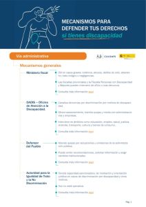 Ilustración con una mujer usando un megáfono y el texto “Mecanismos para defender tus derechos si tienes discapacidad”, elaborada por COCEMFE.