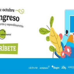 Cartel del V Congreso de ConArtritis, centrado en la salud mental y el bienestar de las personas con artritis y espondiloartritis.