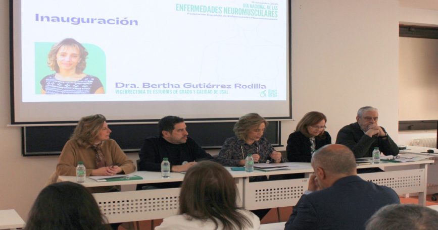 Ponentes inaugurando el encuentro de Federación ASEM en la Facultad de Medicina de la Universidad de Salamanca.