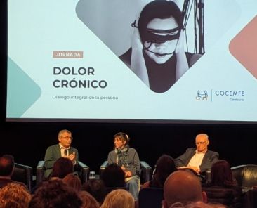 Jornada Dolor Crónico COCEMFE Cantabria Ponentes y público durante la jornada sobre dolor crónico organizada por COCEMFE Cantabria.