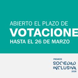 Imagen que anuncia la apertura de la votación de los Premios Sociedad Inclusiva 2026 organizada por COCEMFE hasta el 26 de marzo.