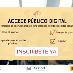 Cartel del programa Accede Público Digital para facilitar el acceso al empleo público de personas con discapacidad